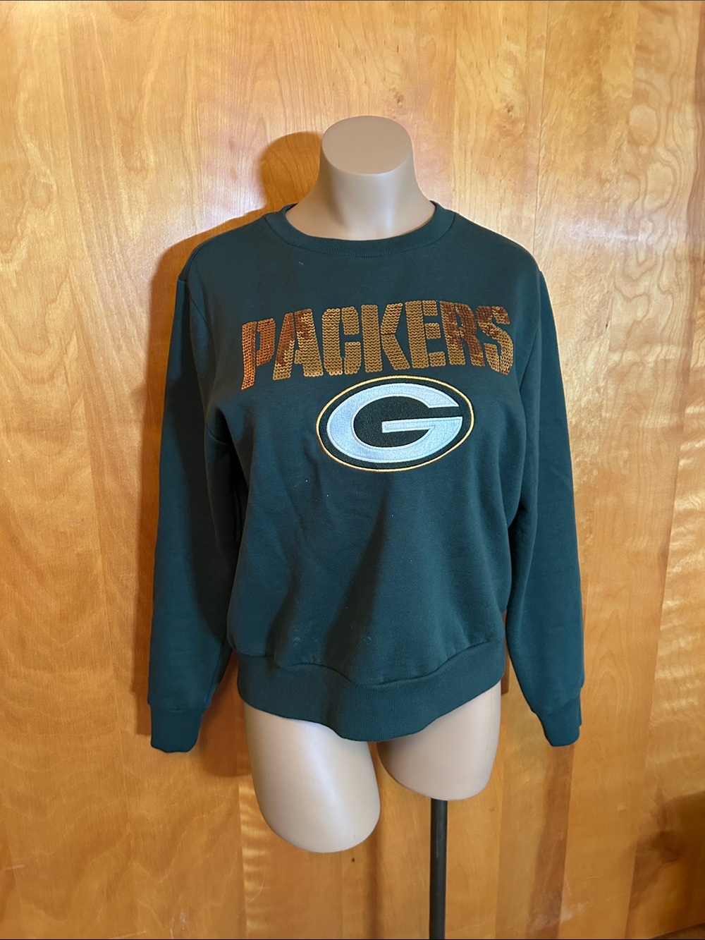 NFL Packers Dark Green Team Apparel Crewneck Sweatshirt